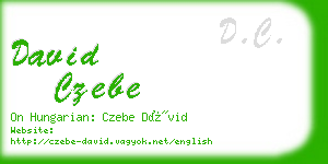 david czebe business card